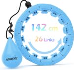 Weighted Hula Circle with 26 Links(56 Inch) for Adults Weight Loss, Infinity Fitness Hoop Plus Size, for Women Smart Exercise Equipment