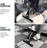 Motorized Mini Exercise Bike Electric Pedal Exerciser for Seniors Rehab Training, Under Desk Bike Pedal Exerciser for Arm/Leg Fitness & Physical Therapy, 6 Levels Speed Adjustment - Image 4