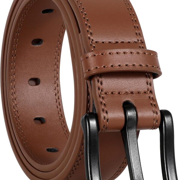 VONMELLI Nickel Free Leather Belt for Men, TSA Approved Non Metal Men’s Belt for Jeans with Hypoallergenic Buckle