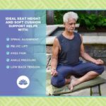 Bean Products Meditation Cushion Set - Zafu and Zabuton Meditation Pillows for Sitting on Floor, Yoga Cushion, Cotton Yoga Pillow, Zen Kneeling Prayer Pad- Made in USA - Round, Black - Image 4