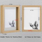 MUYE 5x7 Floating Frame Set of 2,Double Glass Rustic Photo Frame for Wall Hanging or Tabletop Standing,Also Display 4x6 or 3x5 Photo for Floating Effect,Natural - Image 2
