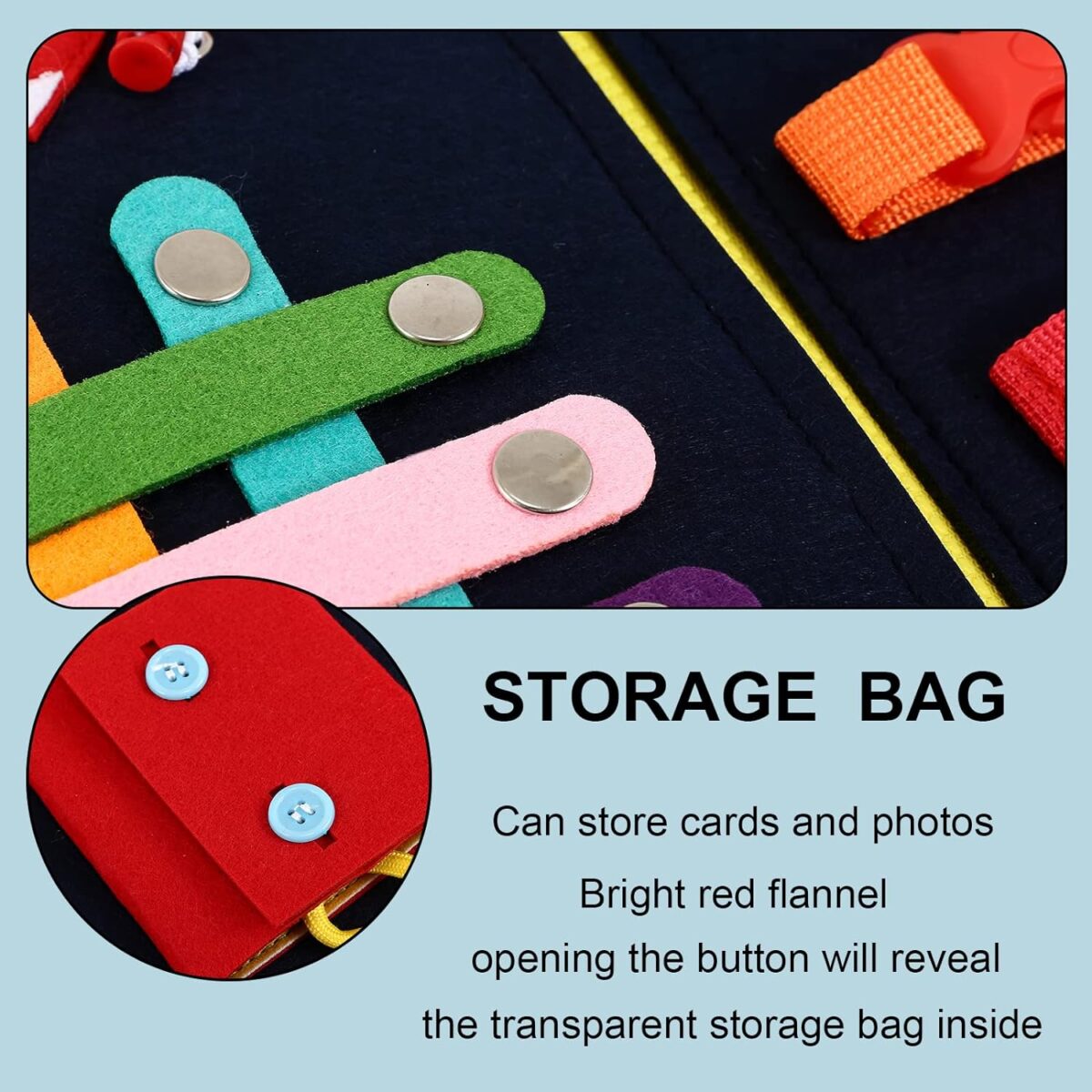 Fidget Blanket for Adults with Dementia,Dementia Activities for Seniors,Alzheimers Dementia Products for Elderly,Toddler Busy Board ,Fidget Toys,Autism Sensory Toys for Autistic Children. - Image 4