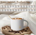 Monogrammed Ceramic Large Coffee Mug Tea Cup Women Wife Gifts Ideal from Husband Happy Birthday Wedding Romantic Best Cool Personalized Unique Special Cute Custom Christmas Xmas Valentines Present,M - Image 2