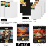 VISWIN All-in-One Artist Painting Set, 147 Pcs Professional Painting Kit with French Easel, 96 Oil, Watercolor & Acrylic Paint Set, Canvas, Paintbrush, Palette, Paint kit for Adult, Artist, Beginner - Image 5