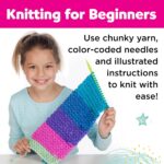Creativity for Kids Learn to Knit Pocket Scarf - DIY Knitting Kit for Beginners, Kids Craft Kit - Image 2