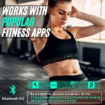 Powr Labs Bluetooth and ANT+ Heart Rate Monitor Chest Strap - Compatible with Polar, Garmin, Peloton, Wahoo - Image 2