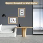 MUYE 5x7 Floating Frame Set of 2,Double Glass Rustic Photo Frame for Wall Hanging or Tabletop Standing,Also Display 4x6 or 3x5 Photo for Floating Effect,Natural - Image 3