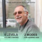 Hearing Amplifiers Black, Neckband Hearing Aids for Seniors, Rechargeable Hearing Amplifier Aid Bluetooth Headphones with Noise Cancelling - Image 6