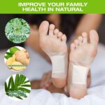 Natural Herbal Foot Pads - 100 Pack Ginger Oil & Bamboo Charcoal Premium Foot Care Patches - Relieves Stress and Fatigue - Improves Sleep and Supports Body Cleansing - Image 6