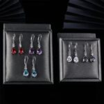 925 Sterling Silver Blue Topaz/Amethyst/Rainbow Quartz CZ Teardrop Leverback Earrings Drop Dangly Gemstone Earings Hypoallergenic Birthday Jewelry Gifts for Women Girls - Image 6