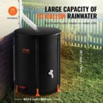 VEVOR Collapsible Rain Barrel, 53 Gallon/201 L Portable Rain Water Collection Barrel, PVC Rainwater Collection System with Spigots and Overflow Kit, Water Barrel for Garden Water Catcher - Image 4