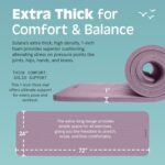 Retrospec Solana Yoga Mat 1" Thick With Nylon Carry Strap for Men & Women - Non Slip Exercise Mat for Home Yoga, Pilates, Stretching, Floor & Fitness Workouts - Image 3