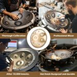 Handpan 22 Inches Drum Set, 440Hz 9 Notes Hand Drum Instrument, Premium Steel Hand Drum, Includes Carrying Case, Drumsticks, Spiral Wraps, Instruction Guide - Image 4