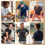 3 Pack Workout Mens Shirts - Dry Fit Causal Moisture Wicking Work Gym Athletic Short Sleeve for Basketball Running - Image 5