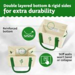 Green Bulldog Reusable Grocery Bags - Heavy Duty Reusable Shopping Tote Bags W/Long Handles, Foldable & Collapsible, Holds Up to 65 lbs - for Kitchen, Picnic 3 Pack - Image 5