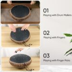 Steel Tongue Drum 12 Inch 15 Notes: Handpan Drums Set with Music Book Mallets Carry Bag - Hand Pan Instrument for Adults Musical Education Meditation Yoga Chakra (Black) - Image 4