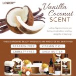 Bath and Body Gift Basket For Women and Men – 9 Piece Set of Vanilla Coconut Home Spa Set, Includes Fragrant Lotions, Extra Large Bath Bombs, Coconut Oil, Luxurious Bath Towel & More - Image 4