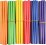 60 Pcs Rhythm Sticks for Kids Bulk, Wood Music Lummi Sticks, 6 Colors