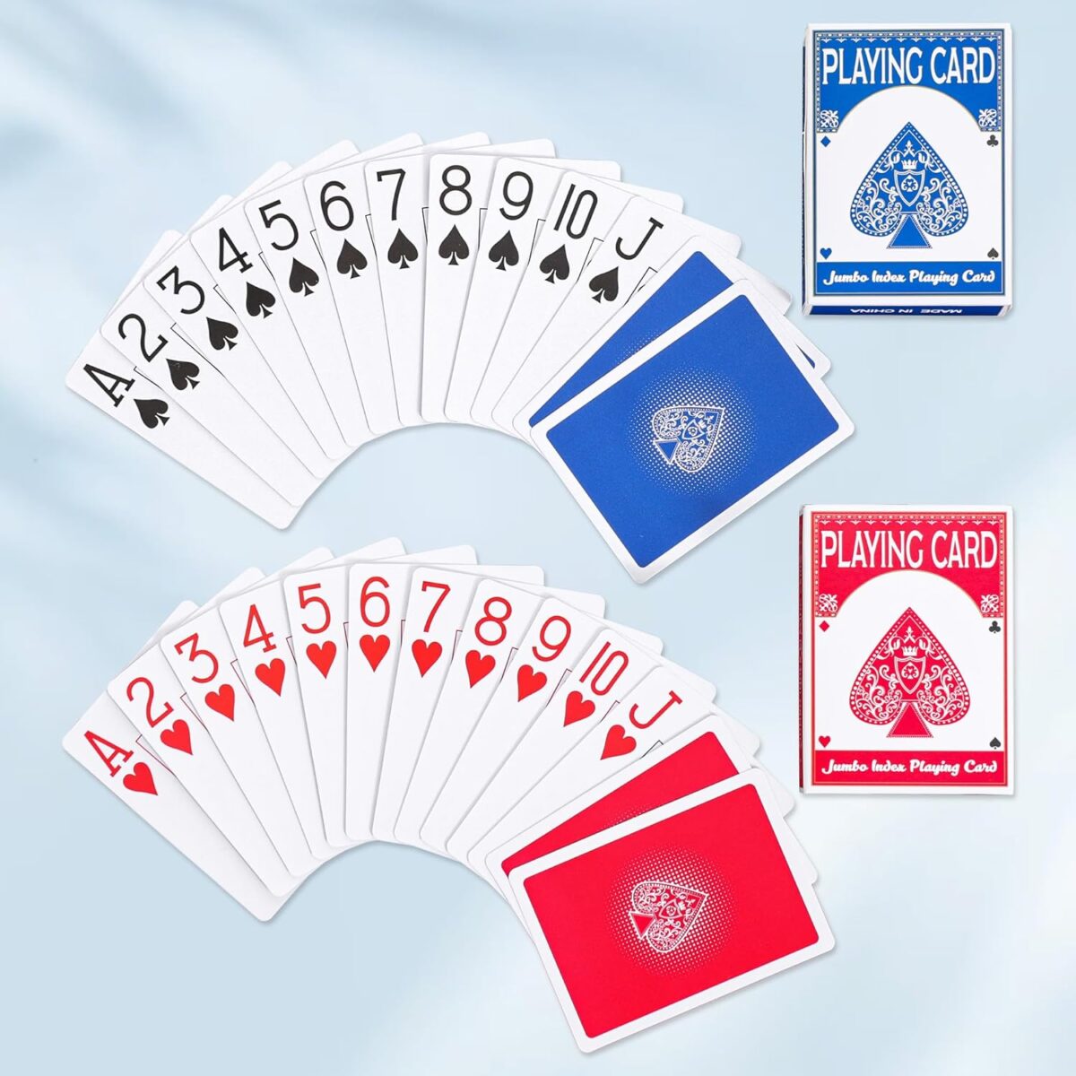 Playing Cards Large Print for Adults - 2 Pack, Large Print Playing Cards for Seniors, Vision Impaired, Low Vision Crowd, for Blackjack, Euchre, Canasta Card Game - Image 4