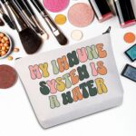 G2TUP Chronic Illness Makeup Bag Chronic Illness Gift Invisible Illness Gift My Immune System Is A Hater Zipper Pouch (Immune System) - Image 4