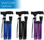 RMS Folding Cane - Foldable Walking Cane with Adjustable Height - Collapsible and Lightweight - Soft Ergonomic Handle for Comfortable Grip - Portable Walking Stick for Mobility Aid - Image 8