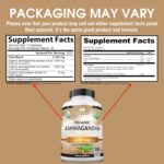 Organic Ashwagandha 2,100 mg - 100 Veggie Capsules Pure Organic Ashwagandha Powder and Root Extract - Stress Relief, Mood Enhancer - Image 3