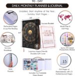 Daily Self Care and Manifestation Journal - A 5 Minute Journal, A 90 Day Planner Journey, Creating Your Dream Life, Vision Board, Guided Journal, & Personal Gratitude Journal, Undated Daily Planner - Image 2