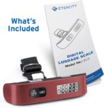 Etekcity Luggage Scale for Travel Essentials, Digital Suitcase Weight Scale with Hook, Travel Accessories for Portable Hanging Baggage, 110 Pounds, Battery Included - Image 9
