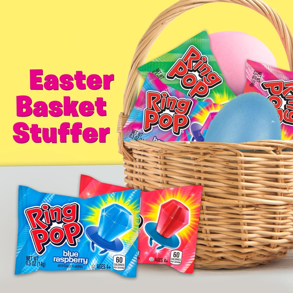 Ring Pop Individually Wrapped Bulk Lollipop Variety Party Pack – 50 Count Suckers w/ Assorted Fruity Flavors - Fun Bulk Candy for Kids - Hard Candy for Party Favors, Birthdays & Goodie Bags - Image 2