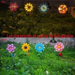 Solar Garden Stakes Lights for Outdoor Decor, 4 Pack Waterproof Metal Art Stick Flowers, Light for Outside Garden Patio Pathway Yard Backyard Porch Lawn - Image 4