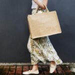 Segarty Tote Bags, 6 Pack Large Burlap Reusable Jute Canvas Gift Favors Bag with handles Blank Tote Bulk for Bridesmaid Wedding, Women Market Grocery Shopping, Bachelorette Party, Beach Trip, DIY - Image 3