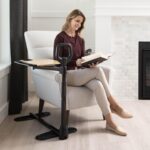 Able Life Able Tray Table, Adjustable Bamboo Swivel TV and Laptop Table with Ergonomic Stand Assist Safety Handle, Independent Living Aid - Image 7