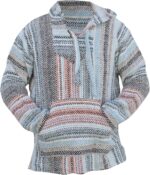 Del Mex Deluxe Mexican Baja Hoodie Sweatshirt Pullover Jerga Surf Poncho Drug Rug