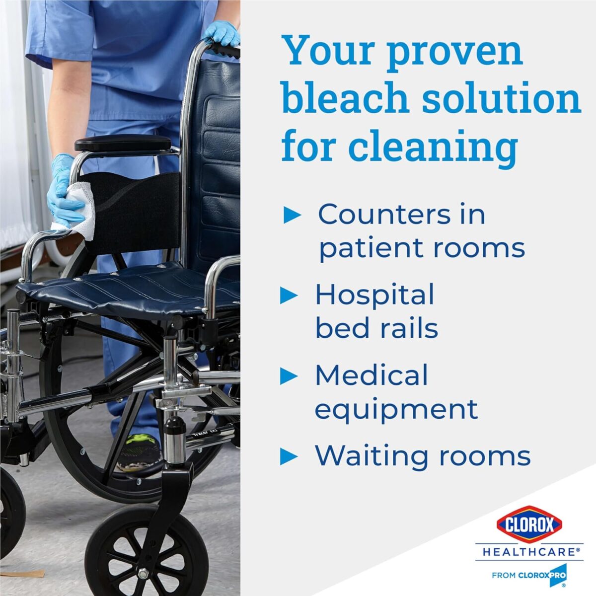 Clorox Healthcare Bleach Germicidal Wipes, 6" x 5", 150 Count Canister (Package May Vary) - Image 4