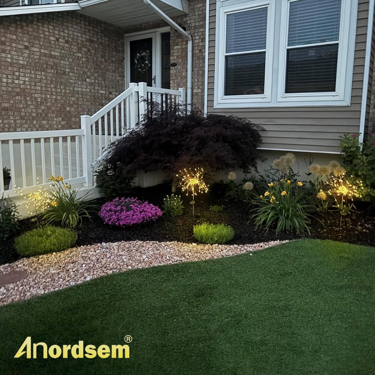 Anordsem Solar Lights Outdoor Waterproof: Garden Light Solar Powered for Outside - Sparkler Fireworks Sticks Yard Patio Path Decor- LED Starburst Twinkle Lighting for House Decoration - Image 6