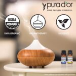 PURA D'OR Organic Perfect10 Essential Oils Set - 10x 10mL Wood Box Aromatherapy Gift Set - 100% Pure Therapeutic Grade for Relaxation and Wellness (Lavender, Peppermint, Eucalyptus, Tea Tree & More) - Image 7
