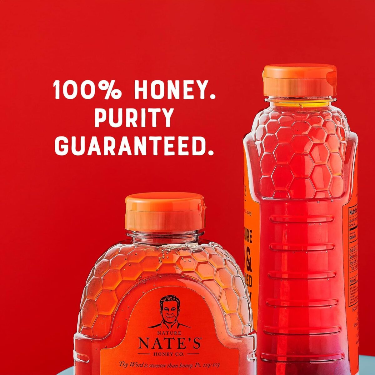 Nate's 100% Pure, Raw & Unfiltered Honey - Award-Winning Taste, 32oz. Squeeze Bottle - Image 4