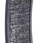 Teamson Home 38.58 in. Modern Curved Faux Slate Waterfall Fountain for Indoors or Outdoors with LED Light Accents and 1.98-Gallon Pump, Black and Stone Gray