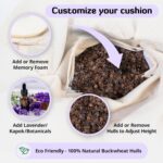 Aila Premium Meditation Cushion – Ergonomic Zafu Pillow with Buckwheat Filling – Includes Extra Washable Cover – Floor Cushion for Comfort & Posture Support – Ideal for Yoga, Mindfulness & Relaxation - Image 5