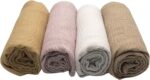 Manshu 4PCS Women's Soft Cotton Hemp Shawl & Wrap, Long Scarf & Head Scarf - Image 5