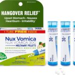 Boiron Nux Vomica 30C Homeopathic Medicine for Hangover Relief, Upset Stomach, Nausea, and Overindulgence of Food or Drink - 3 Count (240 Pellets)