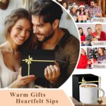 Monogrammed Ceramic Large Coffee Mug Tea Cup Women Wife Gifts Ideal from Husband Happy Birthday Wedding Romantic Best Cool Personalized Unique Special Cute Custom Christmas Xmas Valentines Present,M - Image 4