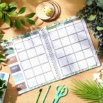 Eucalyptus Teacher Planner Undated Academic Year Teacher Lesson Planner Book Green Plants Daily Weekly Monthly Spiral Planner Checklist Organizer with Stickers for Classroom, 8.5'' x 11'' - Image 3