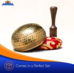 Tibetan Singing Bowls Set~ Meditation Sound Bowl hand Hammered in Nepal For Yoga, Meditation, Mindfulness, Healing & Chakra balancing~ (3 inch) - Image 3