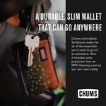 Chums Surfshorts Wallet - Lightweight Slim Wallet with RFID Blocking Card & Clear ID Window - Zippered, Minimalist Wallet w/Key Ring - Solid Colors - Image 2