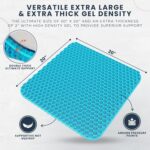 XL Extra Thick (20"x20"x2") Cooling Gel Seat Cushion for Pressure Relief Pad, Office, Gaming Chairs, Car Seat for Driving, Wheelchairs, Breathable Support, Non-Slip - Image 5