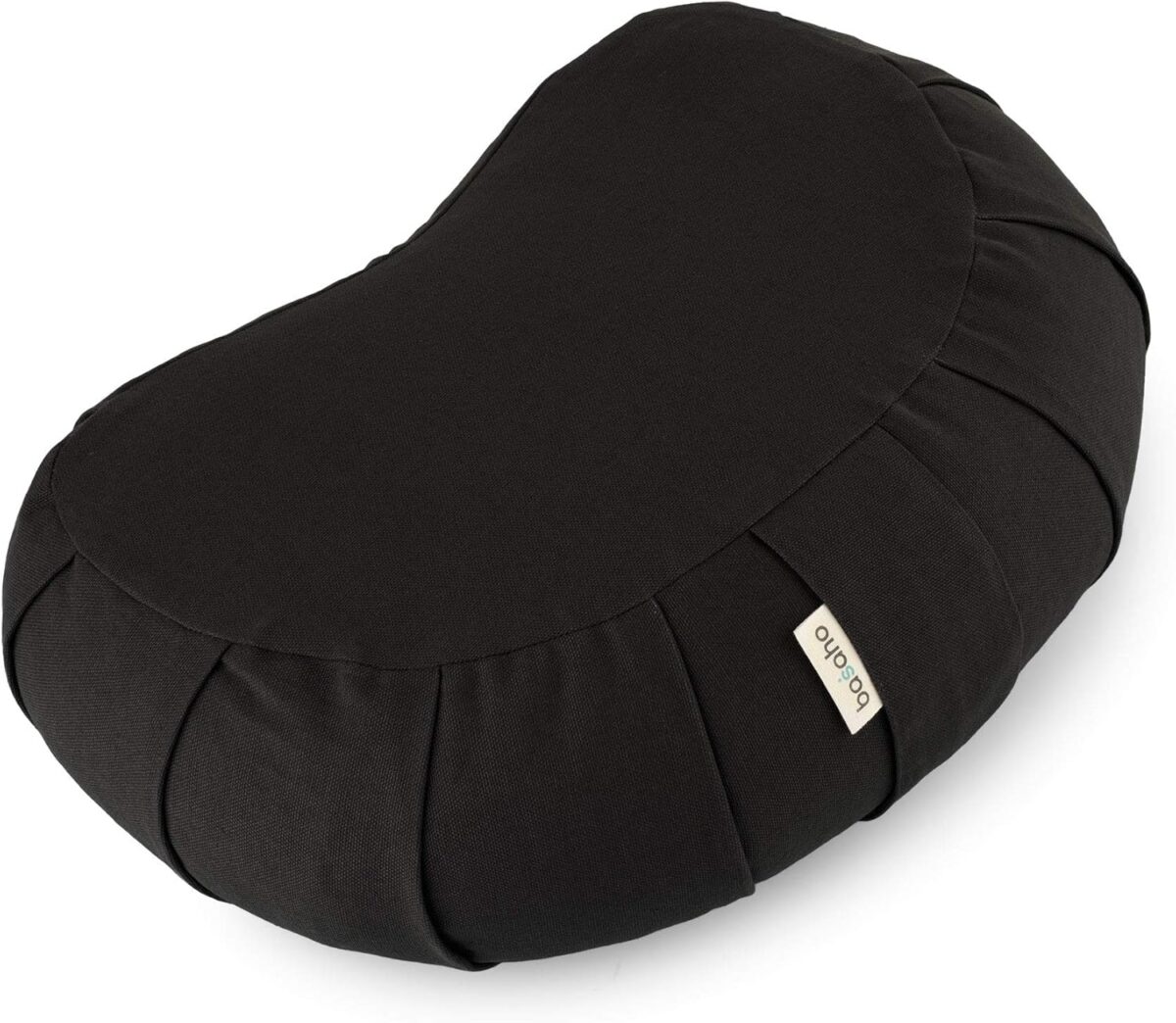 CRESCENT Zafu Meditation Cushion | Organic Cotton | Buckwheat Hulls | Removable Washable Cover - Image 1