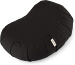 CRESCENT Zafu Meditation Cushion | Organic Cotton | Buckwheat Hulls | Removable Washable Cover