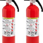 Kidde Fire Extinguisher for Home, 1-A:10-B:C, Dry Chemical Extinguisher, Red, Mounting Bracket Included, 2 Pack