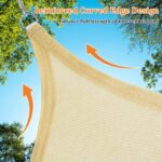 Shade&Beyond Triangle Sun Shade Sail 16'x16'x16' Canopy Sand for Patio Garden Yard Deck Pergola, (We Make Custom Size) - Image 5